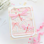 Simon Says Stamp Dewpierce Dragonfly Duo Wafer Dies s1125 Every Happiness Anne Fiene Gingham Love You Card