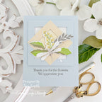 Simon Says Stamp Dewpierce Dragonfly Duo Wafer Dies s1125 Every Happiness Tina Smith Flower Thank You Card
