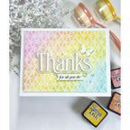 Simon Says Stamp Dewpierce Tiny Butterflies Wafer Dies s1163 Always There Rainbow Thanks Card Karen Downs