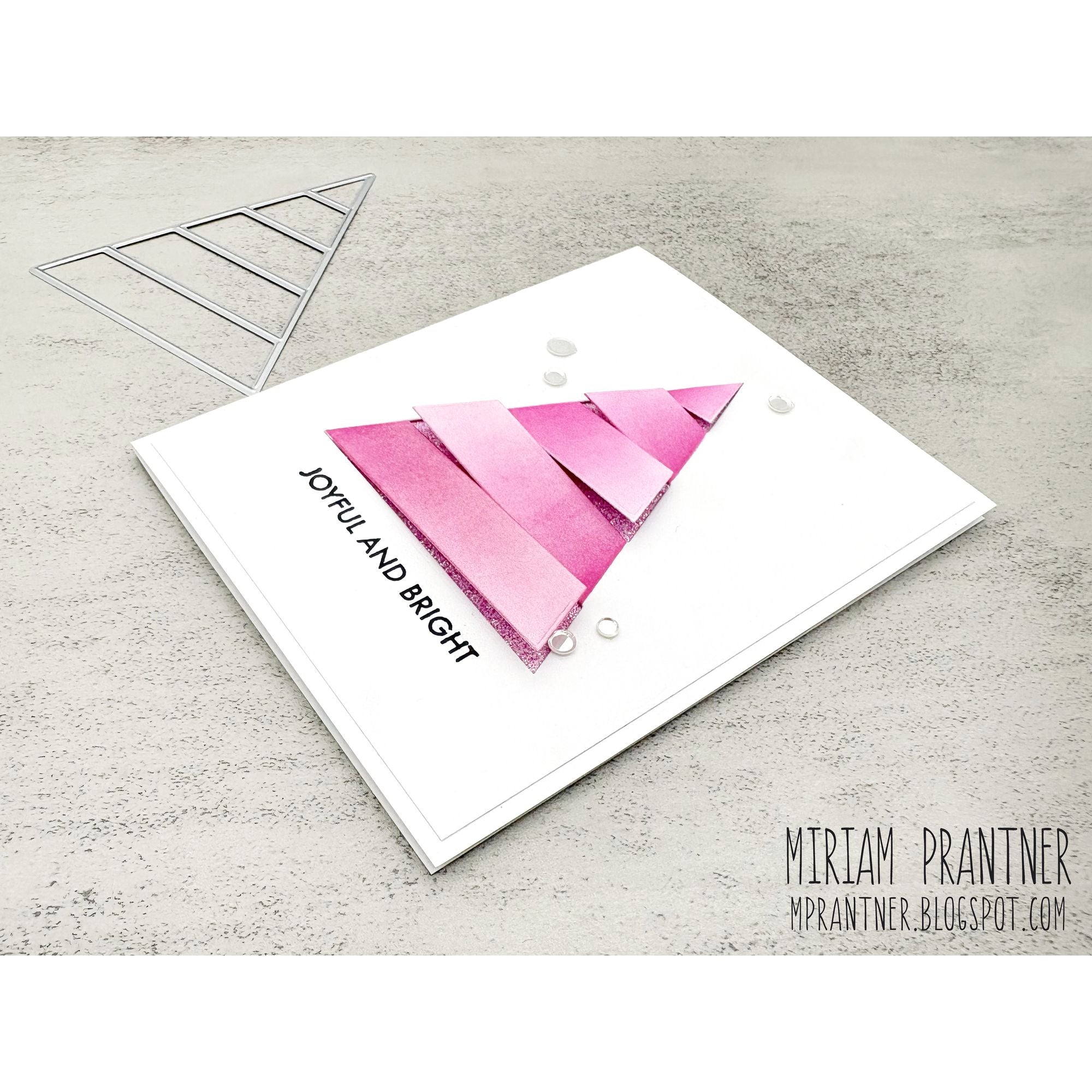Simon Says Stamp Dimensional Tree Wafer Dies 1707md Stamptember Miriam Prantner Pink Joyful and Bright Card