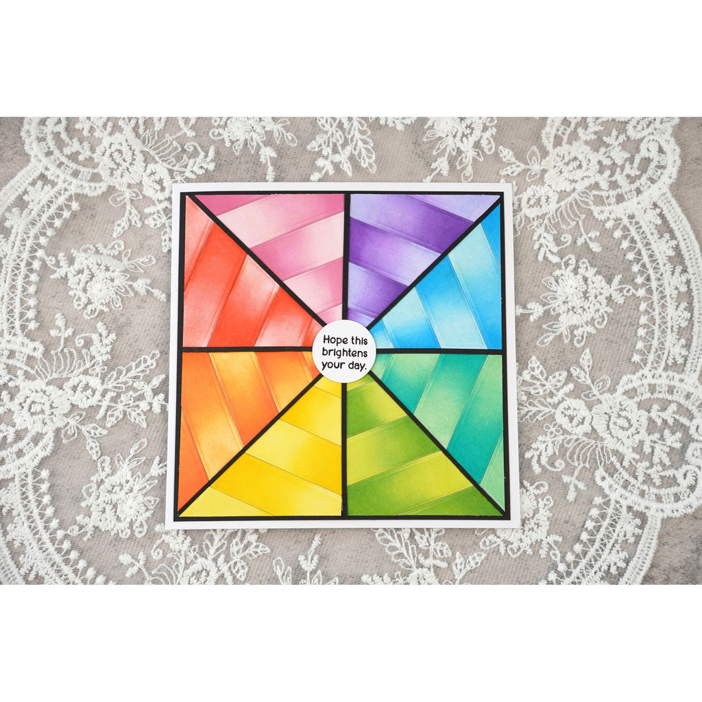Simon Says Stamp Dimensional Tree Wafer Dies 1707md Stamptember Natasha Foote Square Rainbow Card