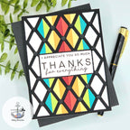 Simon Says Stamp Dual Diamonds Wafer Dies 1312md Happy Camper Appreciate You Card Meg Brooks