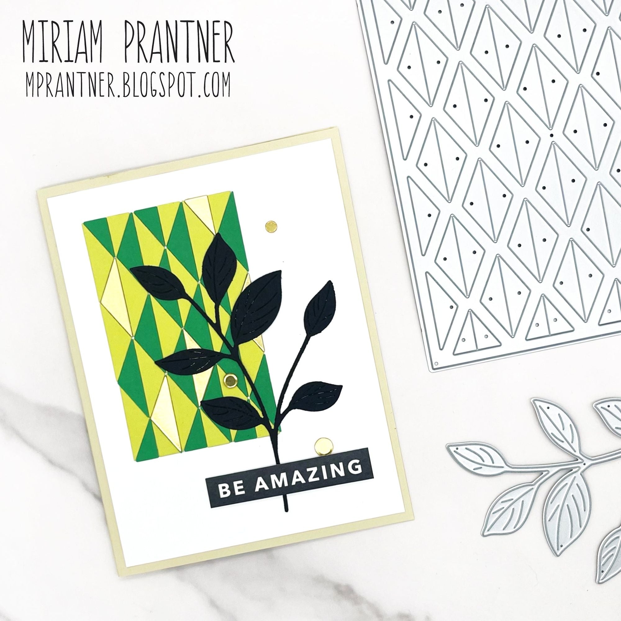 Simon Says Stamp Dual Diamonds Wafer Dies 1312md Happy Camper Be Amazing Card Miriam Prantner green | color-code:ALT13