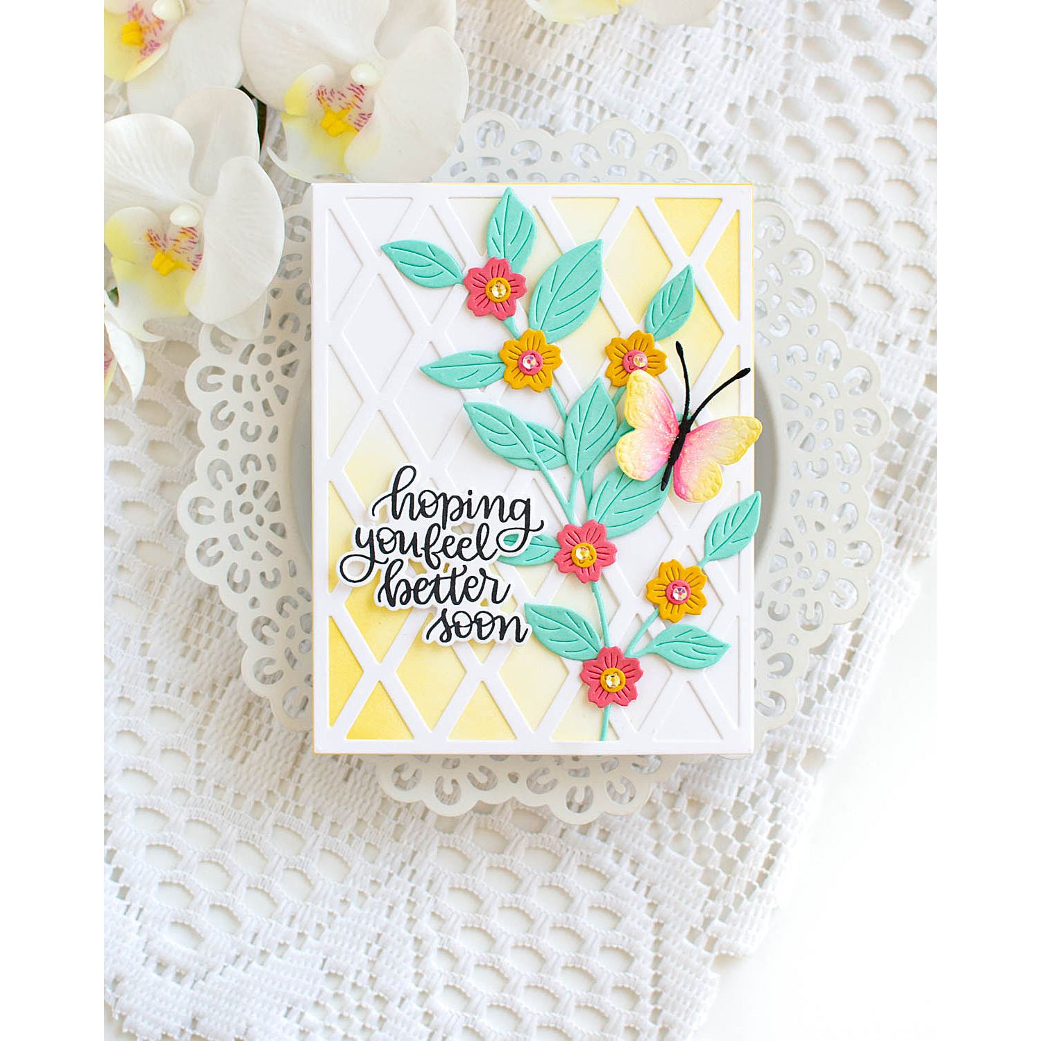 Simon Says Stamp Dual Diamonds Wafer Dies 1312md Happy Camper Get Well Card  Heather Hoffman | color-code:ALT05