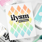 Simon Says Stamp Dual Diamonds Wafer Dies 1312md Happy Camper ILYSM Card Tracy Ware | color-code:ALT14