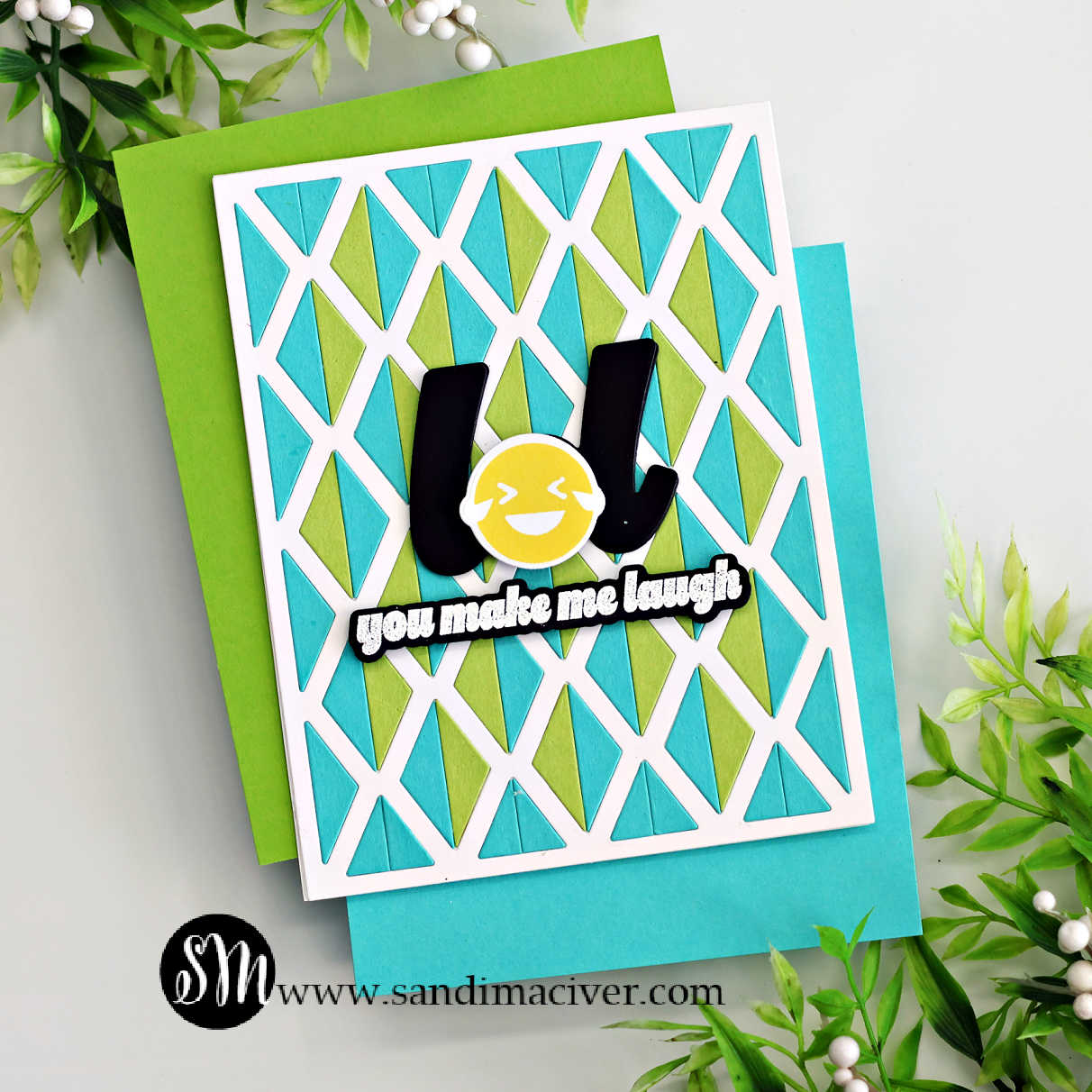 Simon Says Stamp Dual Diamonds Wafer Dies 1312md Happy Camper LOL Card Sandi MacIver | color-code:ALT18