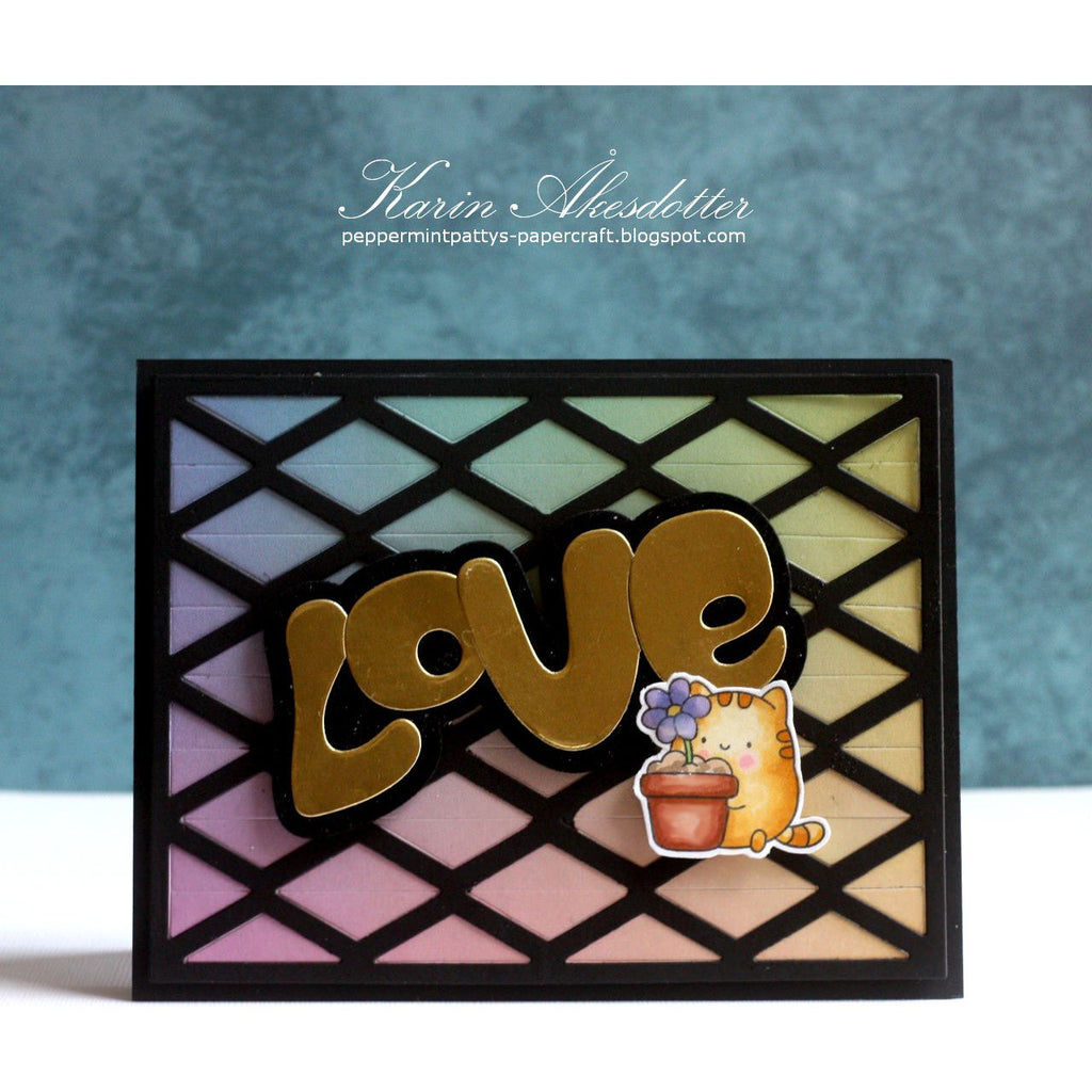 Simon Says Stamp Dual Diamonds Wafer Dies 1312md Happy Camper Love Card Karin Åkesdotter | color-code:ALT09