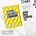 Simon Says Stamp Dual Diamonds Wafer Dies 1312md Happy Camper Yellow Congrats Card Miriam Prantner | color-code:ALT17