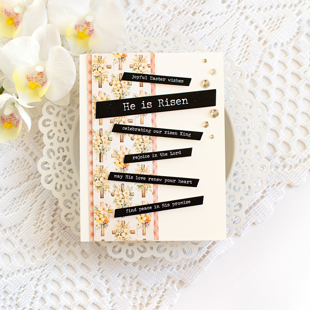 Simon Says Stamp EZ Strips Reverse Blessed Easter 1021ez He Is Risen Card | color-code:ALT04