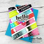 Simon Says Stamp EZ Strips XL Friendship set1208xf In My Heart Hello, Friend Card