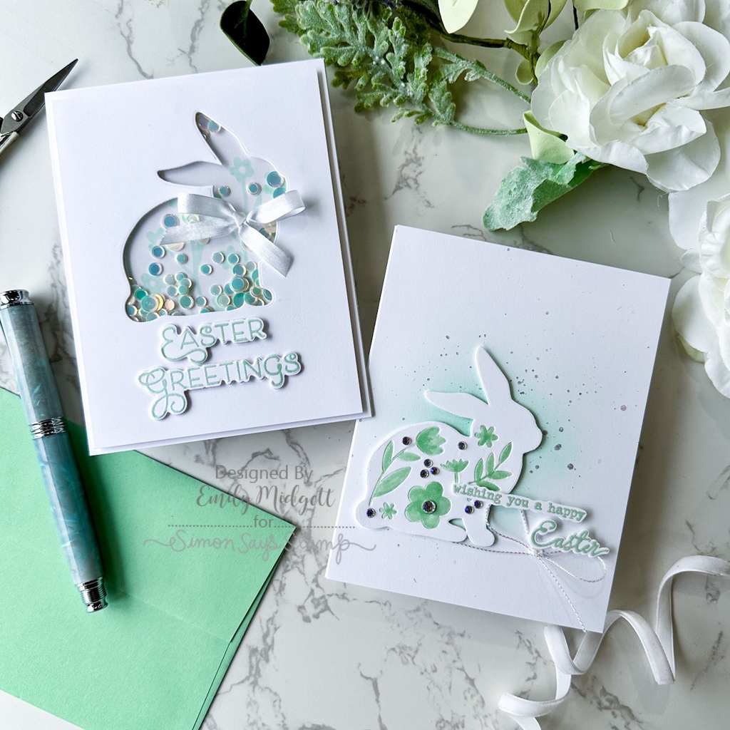 Simon Says Stamp Embellished Bunny Wafer Dies 1581sd Beautiful Moments Easter Cards Emily Midgett | color-code:ALT06