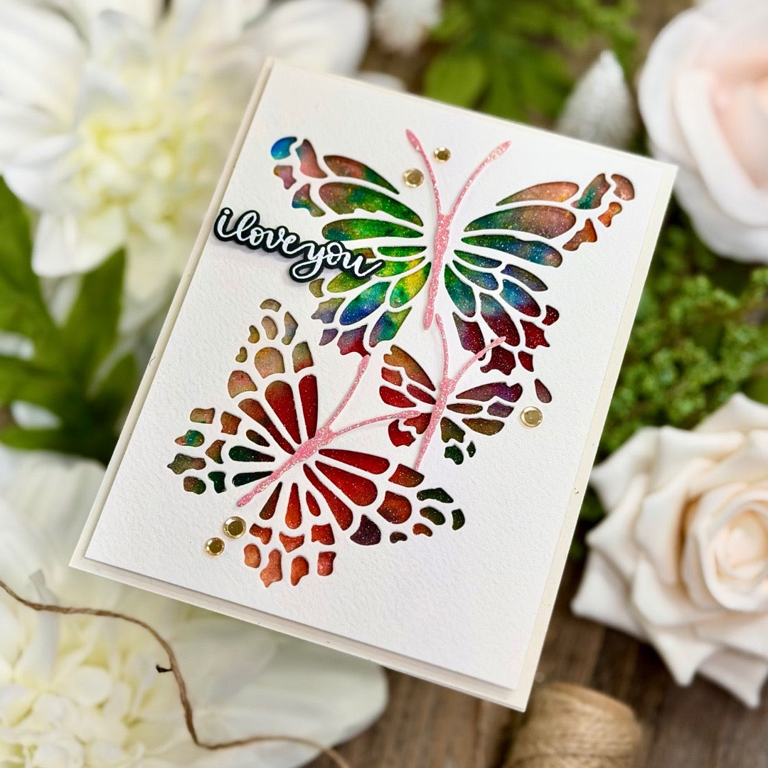 Simon Says Stamp Embellishment Mix Caramel Corn 0927cc Stamptember Joe Sysavath Butterflies Card