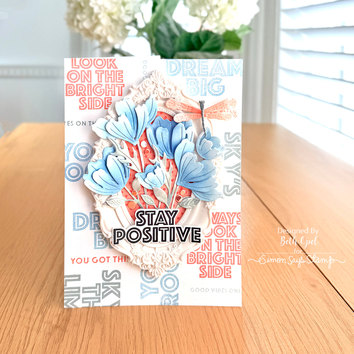 Simon Says Stamp Embellishment Mix Creamsicle 0726cs Every Happiness Beth Opel Stay Positive Card