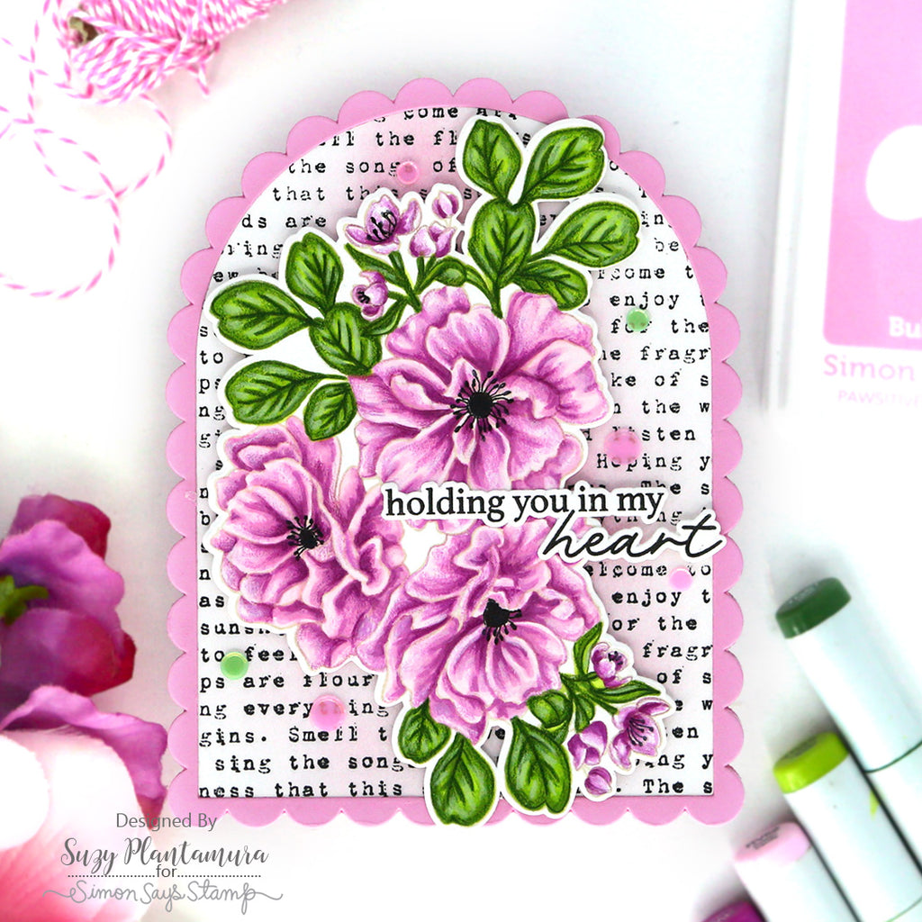 Simon Says Stamp Embellishment Mix Opal Rainbow 0326or In My Heart Sympathy Card