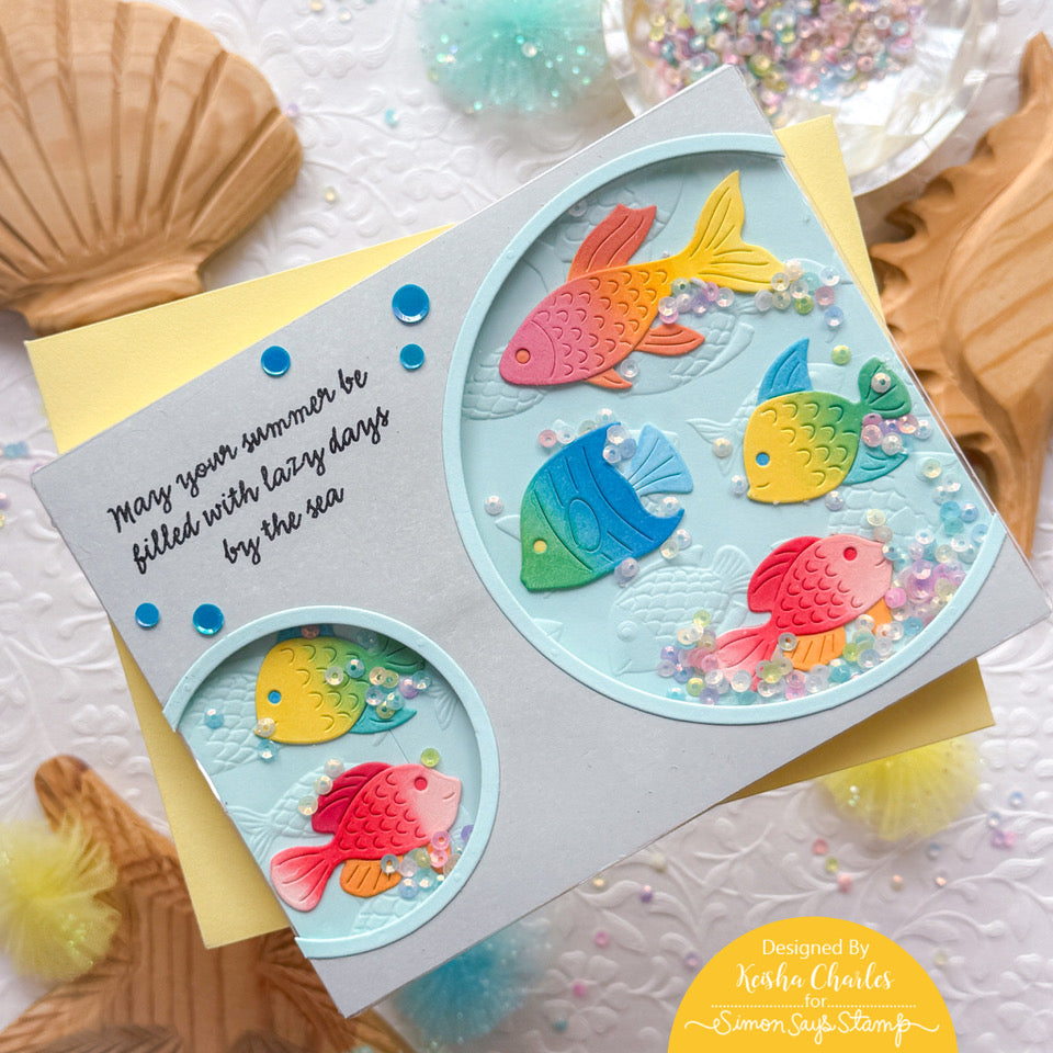 Simon Says Stamp Embellishment Mix Rainbow Stardust 0626rs Shine On Lazy Days by the Sea Summer Card Keisha Charles