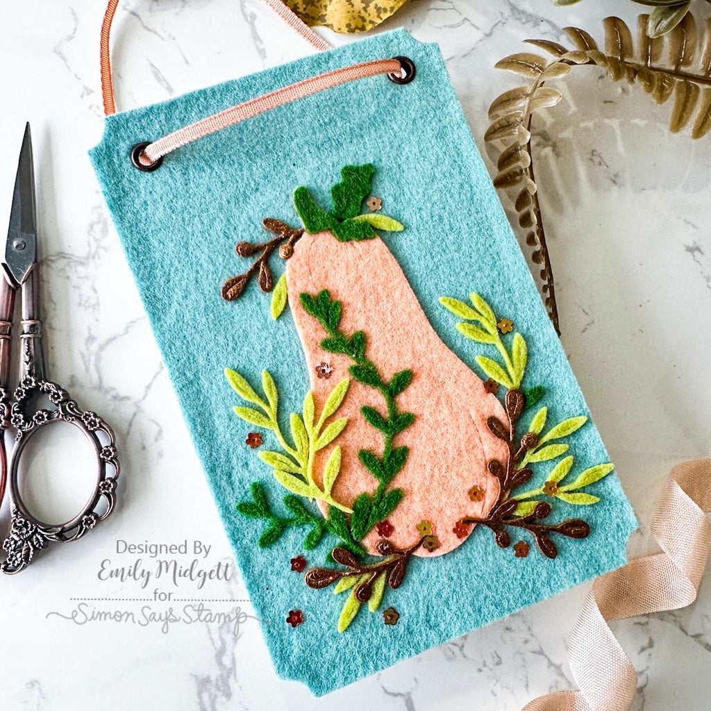 Simon Says Stamp Embellishment Mix Sunset Tiny Flowers 0927st Stamptember Emily Midgett Felt Fall Decor