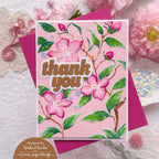 Simon Says Stamp Embossing Folder Apple Blossoms sf606 In My Heart Keisha Charles Thank You Card | color-code:ALT04