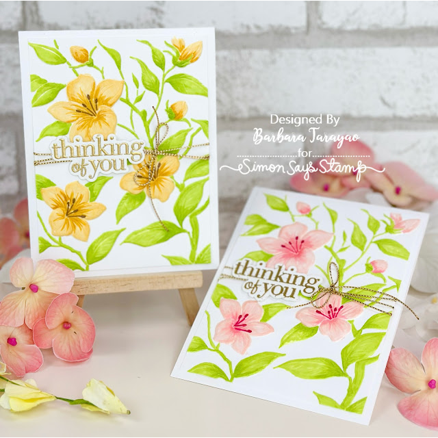 Simon Says Stamp Embossing Folder Apple Blossoms sf606 In My Heart Thinking of You Cards Barbara Tarayao | color-code:ALT02