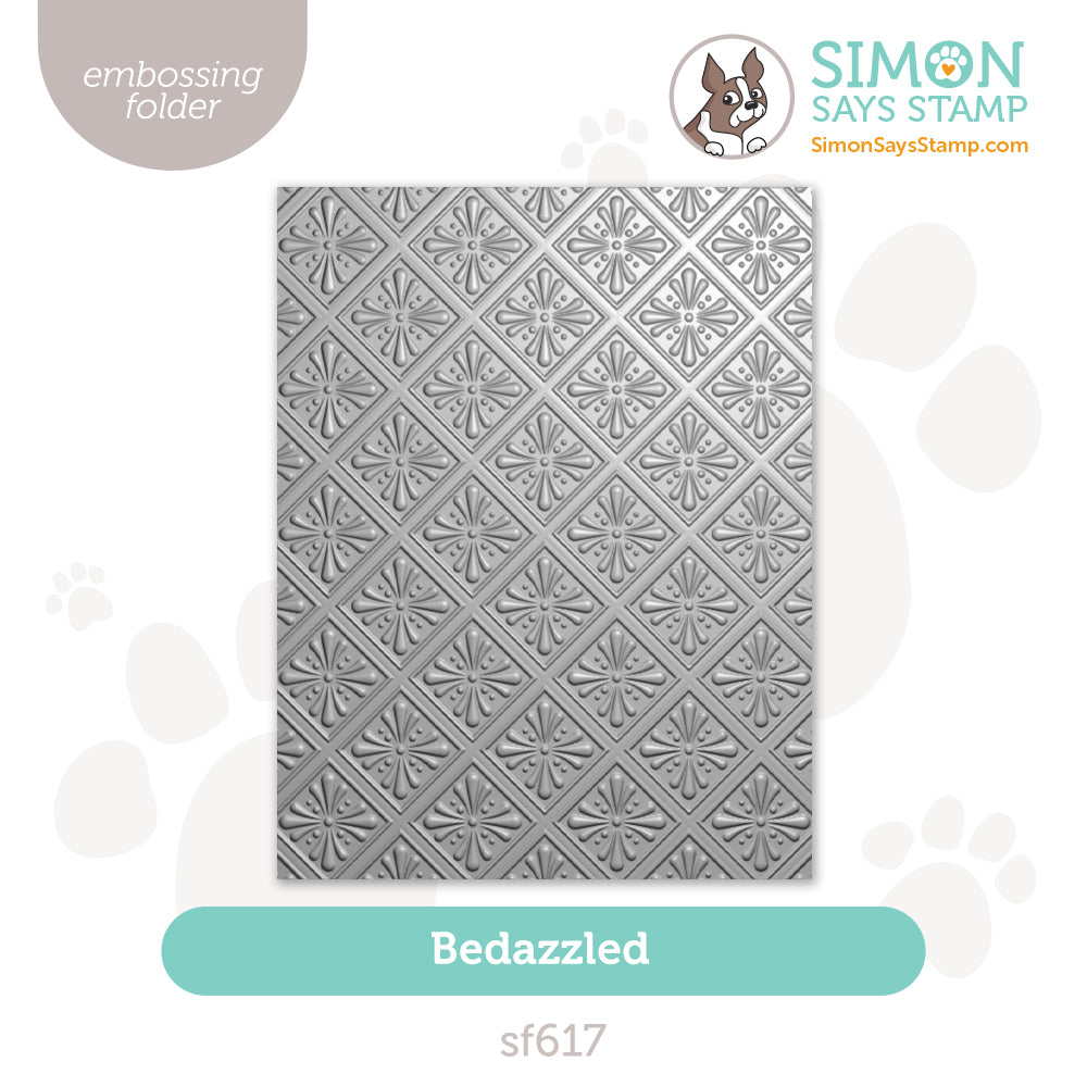 Simon Says Stamp Embossing Folder Bedazzled sf617