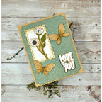 Simon Says Stamp Embossing Folder Bedazzled sf617 Natalia Alton Butterflies Card