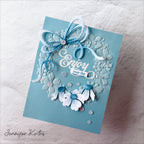 Simon Says Stamp Embossing Folder Blooming Wreath sf620 In My Heart Enjoy Your Day Card