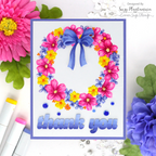 Simon Says Stamp Embossing Folder Blooming Wreath sf620 In My Heart Thank You Card Suzy Plantamura | color-code:ALT03