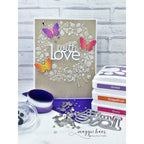 Simon Says Stamp Embossing Folder Blooming Wreath sf620 In My Heart With Love Card