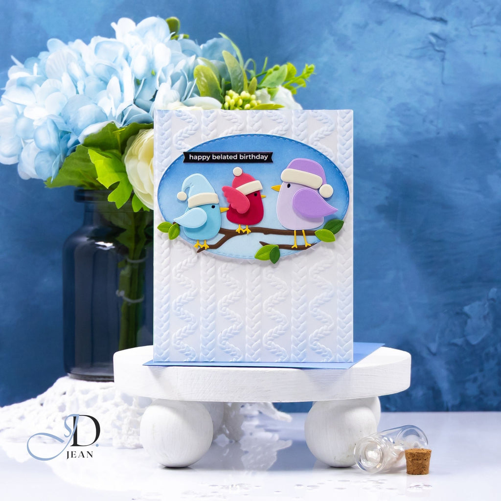Simon Says Stamp Embossing Folder Braided sf610 In My Heart Belated Birthday Card | color-code:ALT02
