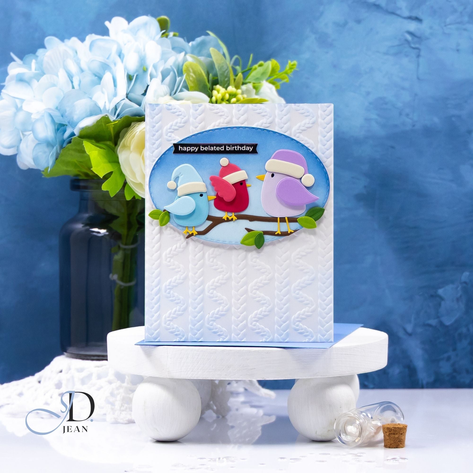 Simon Says Stamp Embossing Folder Braided sf610 In My Heart Belated Birthday Card | color-code:ALT02