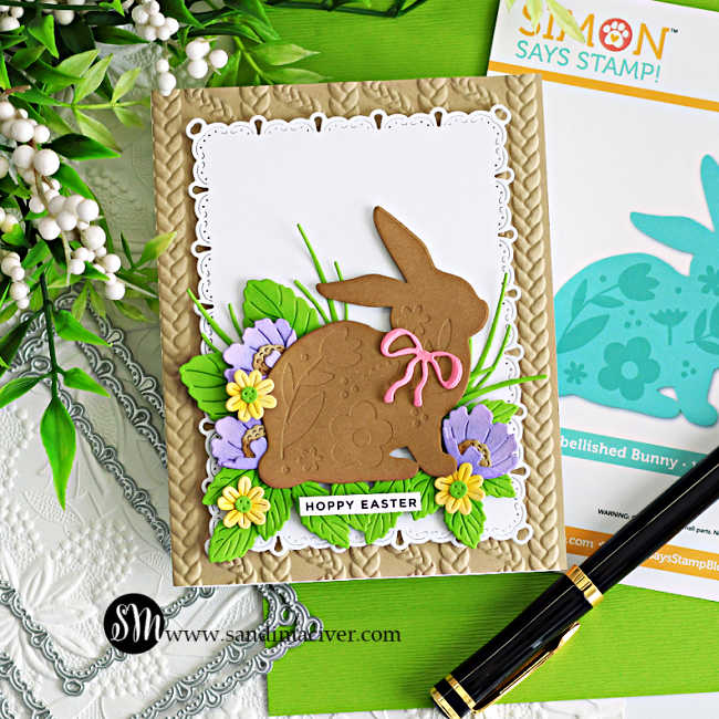 Simon Says Stamp Embossing Folder Braided sf610 In My Heart Easter Card Sandi MacIver | color-code:ALT06