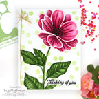 Simon Says Stamp Embossing Folder Brightest Bloom sf608 Suzy Plantamura Pink Floral Thinking of You Card