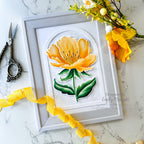 Simon Says Stamp Embossing Folder Curvy Blossom sf598 Shine On Emily Midgett Yellow Bloom Frame | color-code:ALT04