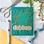Simon Says Stamp Embossing Folder Deluxe Bouquet sf666 Emily Midgett Celebrate Card