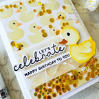 Simon Says Stamp Embossing Folder Dies and Stencils Darling Duckies set1249dd Duckie Birthday Card Emily Midgett | color-code:ALT03