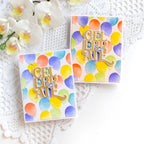 Simon Says Stamp Embossing Folder, Dies, and Stencils Party Balloons set1371pb Heather Hoffman Colorful Balloons Birthday Card | color-code:ALT07