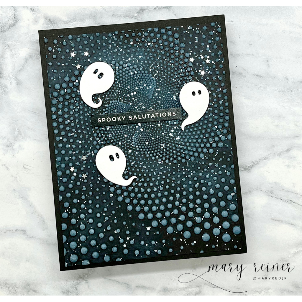 Simon Says Stamp Embossing Folder Dotted Spiral sf477 STAMPtember Halloween Card Mary Reiner | color-code:ALT01