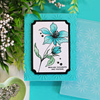 Simon Says Stamp Embossing Folder Dotty Circles sf572 Always There Teal Sympathy Card Sandi MacIver | color-code:ALT01