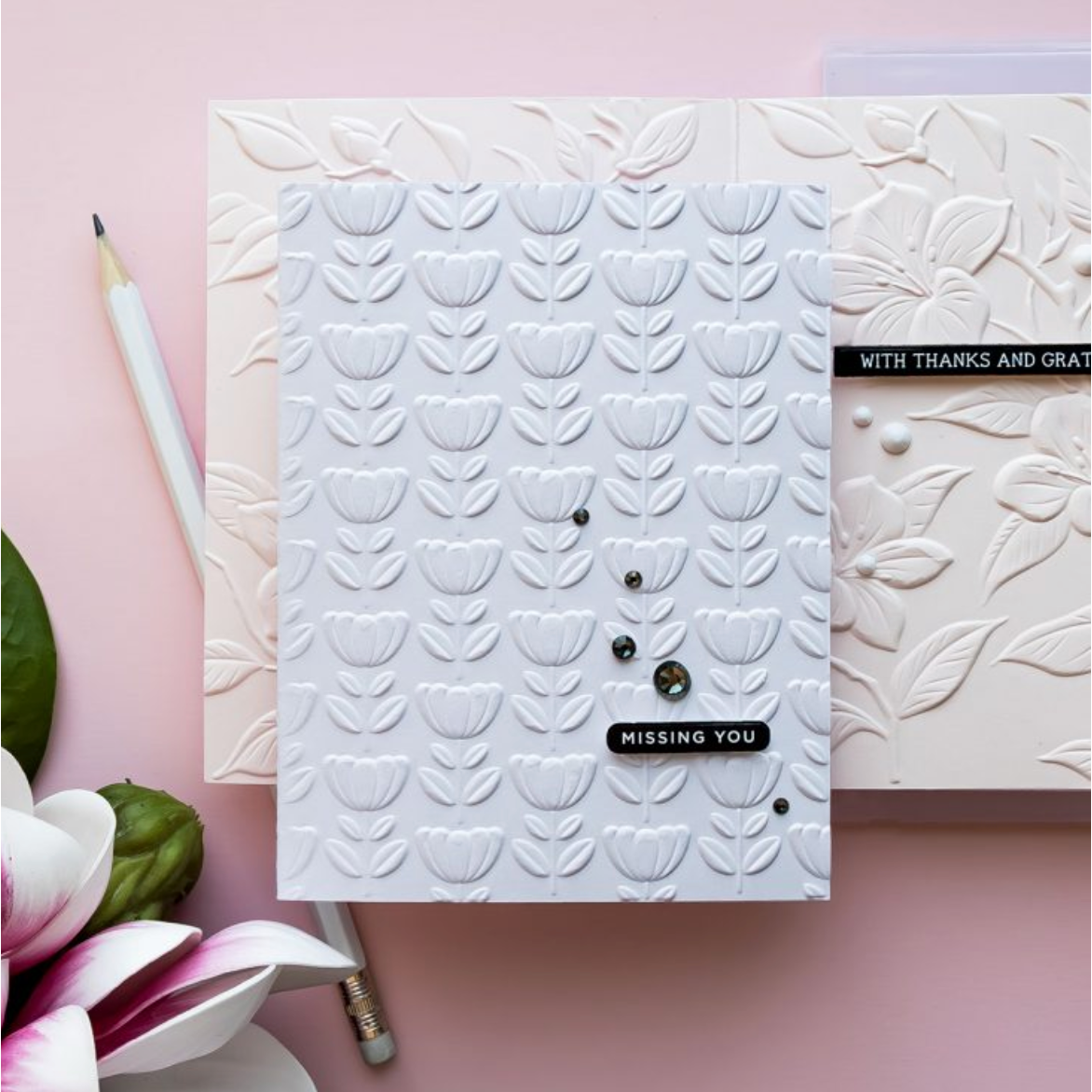 Simon Says Stamp Embossing Folder Everlasting Flowers sf623 In My Heart Miss You Card Yana Smakula | color-code:ALT07