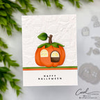 Simon Says Stamp Embossing Folder Fable Friendly Foxes sf656 Stamptember Carol Hintermeier Cute Halloween Card