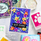 Simon Says Stamp Embossing Folder Floral Bunches sf501 Moments in Time With Thanks Card Nina-Marie Trapani | color-code:ALT15