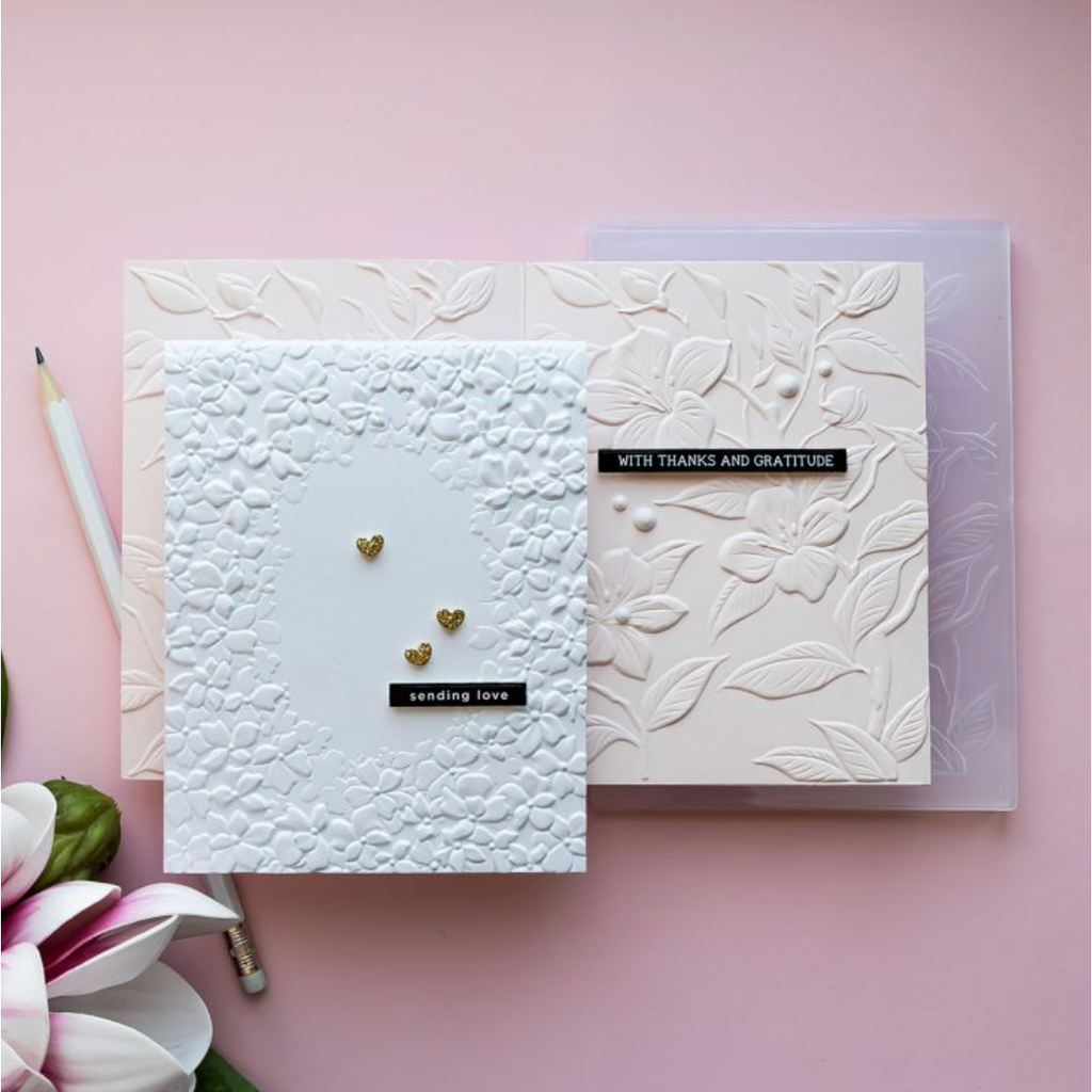 Simon Says Stamp Embossing Folder Flower Frame sf579 Beautiful Moments Elegant Embossed Cards Yana Smakula | color-code:ALT06
