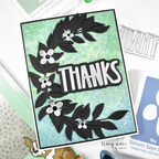 Simon Says Stamp Embossing Folder Flower Puff sf600 Every Happiness Tracy Ware Thanks Swag Card