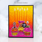 Simon Says Stamp Embossing Folder Make a Wish Cake sf618 Stamptember Brenda Noelke Birthday Card