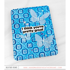 Simon Says Stamp Embossing Folder Margot Tile sf317 Blue Friend Card Heather Ruwe | color-code:ALT06