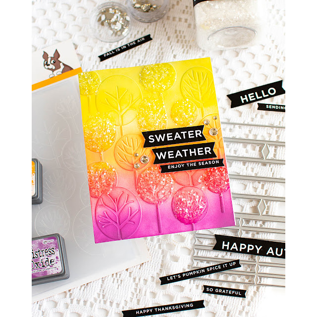 Simon Says Stamp Embossing Folder Mod Forest sf493 STAMPtember Fall Card Heather Hoffman | color-code:ALT07
