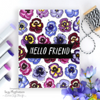 Simon Says Stamp Embossing Folder Pansy Petals sf621 Beautiful Moments Friend Card Suzy Plantamura | color-code:ALT02