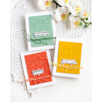 Simon Says Stamp Embossing Folder Peony Trio sf605 Shine On Heather Hoffman Trio of Bright Sympathy Cards | color-code:ALT05