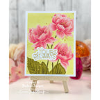 Simon Says Stamp Embossing Folder Peony Trio sf605 Shine On Yours Always Flowers Card Barbara Tarayao