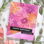 Simon Says Stamp Embossing Folder Stacked Blooms sf509 Rain or Shine Birthday Card Shari Carroll | color-code:ALT06
