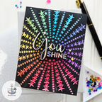 Simon Says Stamp Embossing Folder Star Champion sf590 Always There You Shine Card Meg Brooks
